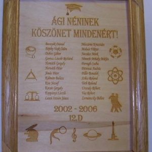 Köszönőtábla ballagásra